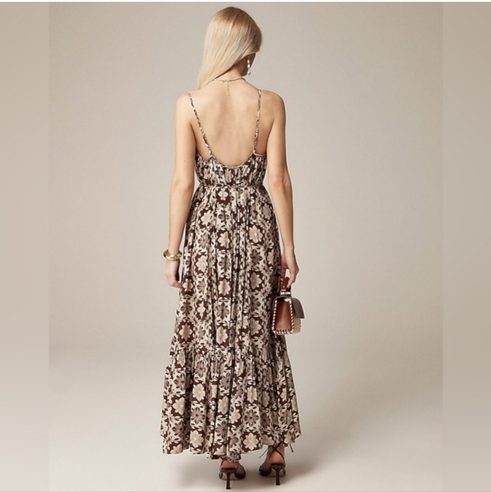 J. Crew Caspia Dress in Floral Crepe de Chine NEW Size M CA666 - Picture 3 of 11